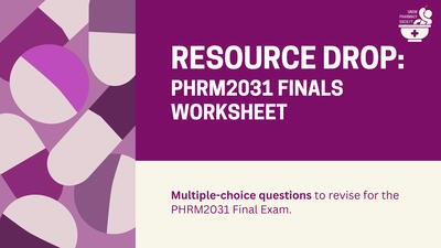 PHRM2031 Finals Worksheet